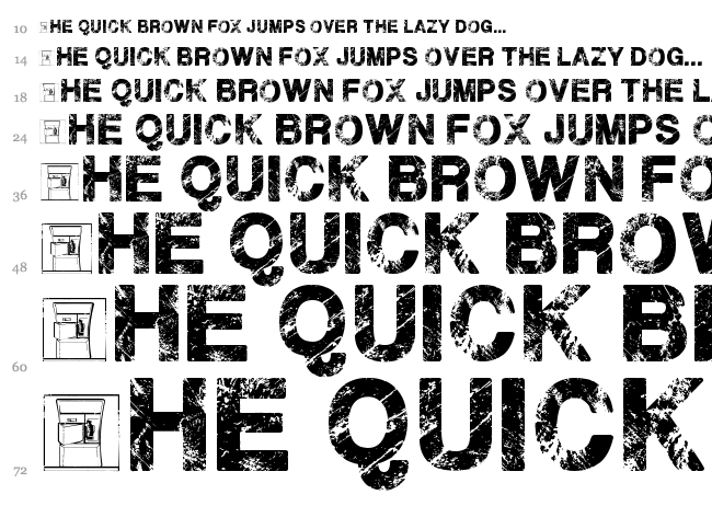 Plane Crash font waterfall